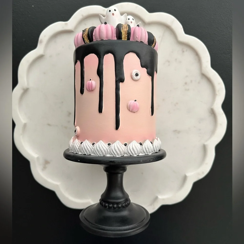 Elegant Halloween Drip Cake Stand